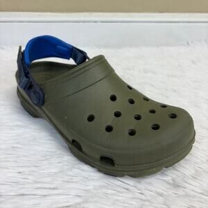 Crocs All-Terrain Unisex Clog Army Green Navy Blue Size Men’s 6 Women’s 8